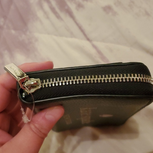 - Kate Spade glitter embossed zippy wallet - Picture 2 of 6